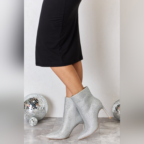 Melody Rhinestone Stiletto Boots - Picture 10 of 11